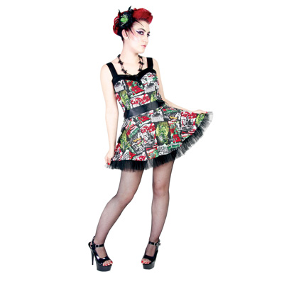 Vestido corto pin up