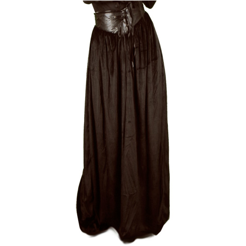 Falda larga de terciopelo