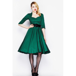 Vestido vintage verde