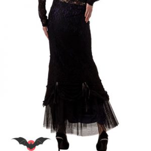 Falda larga de encaje estilo steampunk