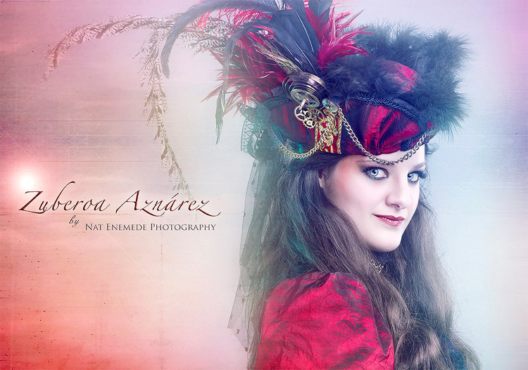 Zuberoa Aznarez con ropa steampunk