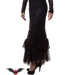 Falda gótica negra larga victoriana