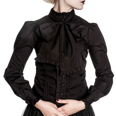 Virginia - Camisa negra estilo steampunk